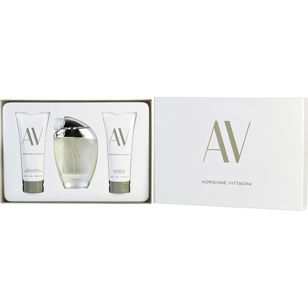 Adrienne Vittadini Av Eau De Parfum Spray 3 oz & Body Lotion 3.4 oz & Shower Gel 3.4 oz - Үнэртэй ус
