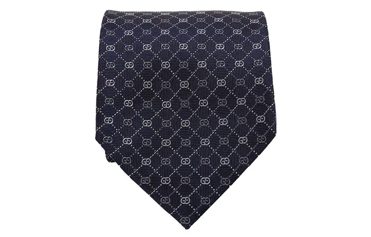 GUCCI Silk Ties Men's Navy Blue