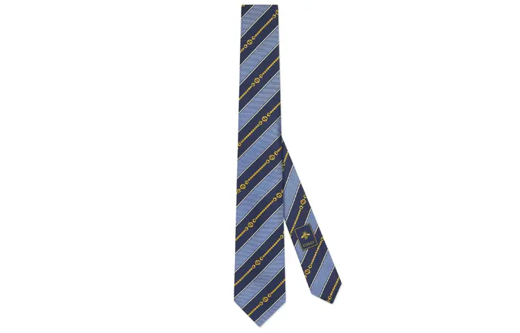 GUCCI Silk Ties Men's Light Blue And Blue
