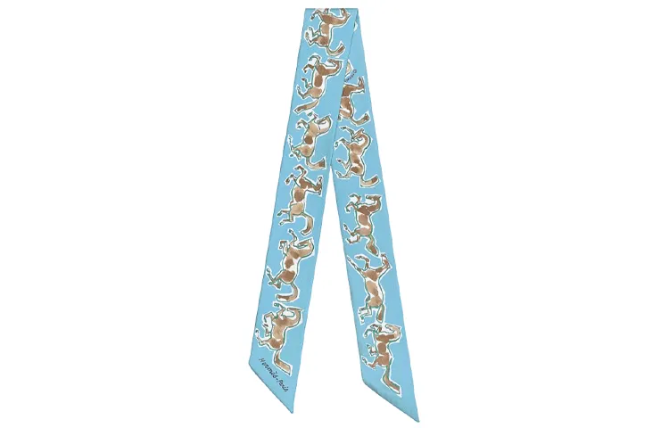 Hermès Pre Owned 1920 Chevaux En Liberte Twilly Scarf