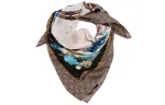 GUCCI Mulberry Silk Scarves Women's Blue