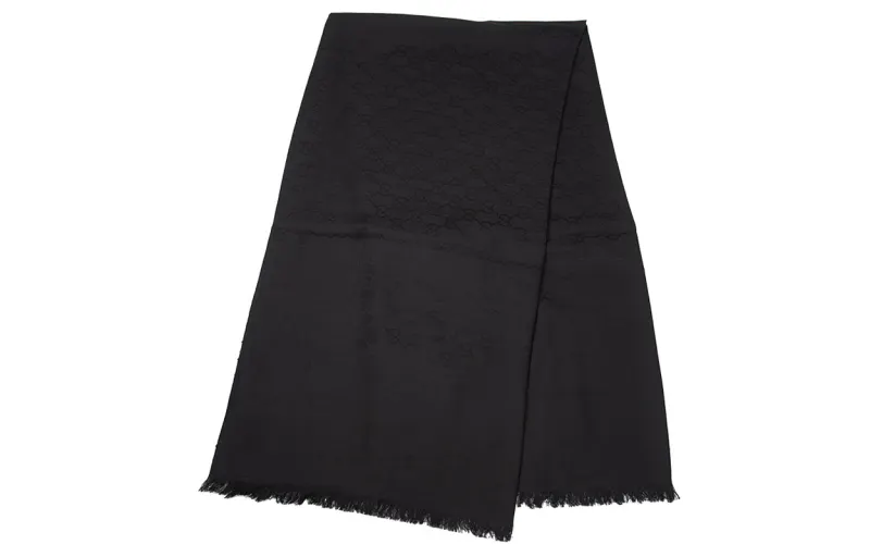 GUCCI Gg Jacquard Fringed Scarf