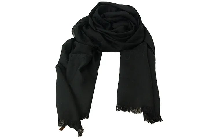 GUCCI Knit Scarves Unisex Black