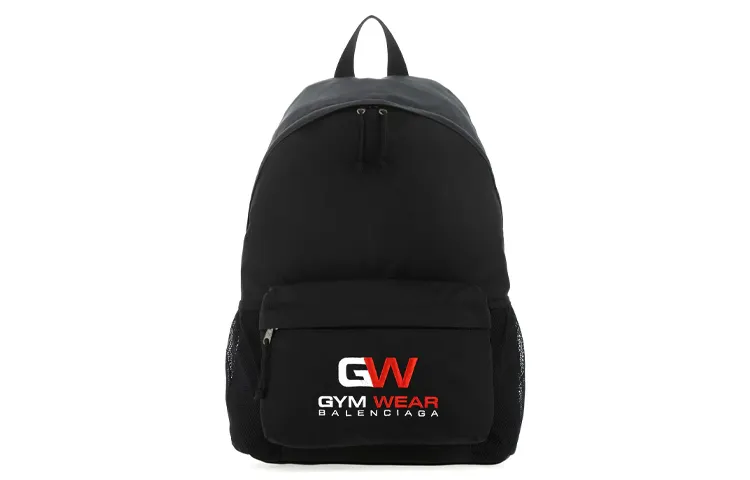 Balenciaga Embroidery Backpack Regular Men's Black