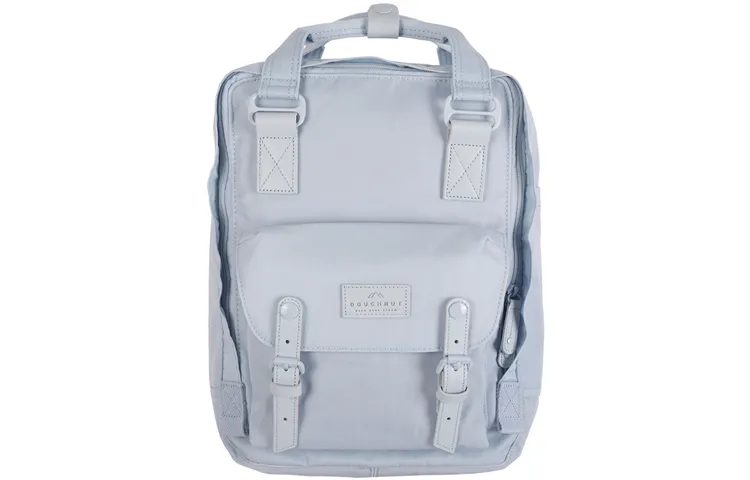 Doughnut Nylon Fabric Backpack Regular Unisex Blue Lotus
