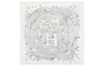 HERMES Peinture Fraiche Scarves Women's White/Gray