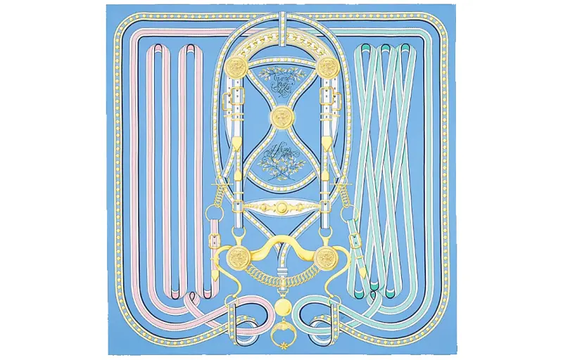 HERMES Scarves Women's Blue