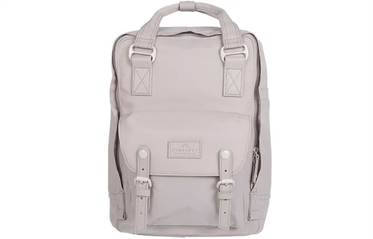 Doughnut Nylon Fabric Backpack Regular Unisex Stone