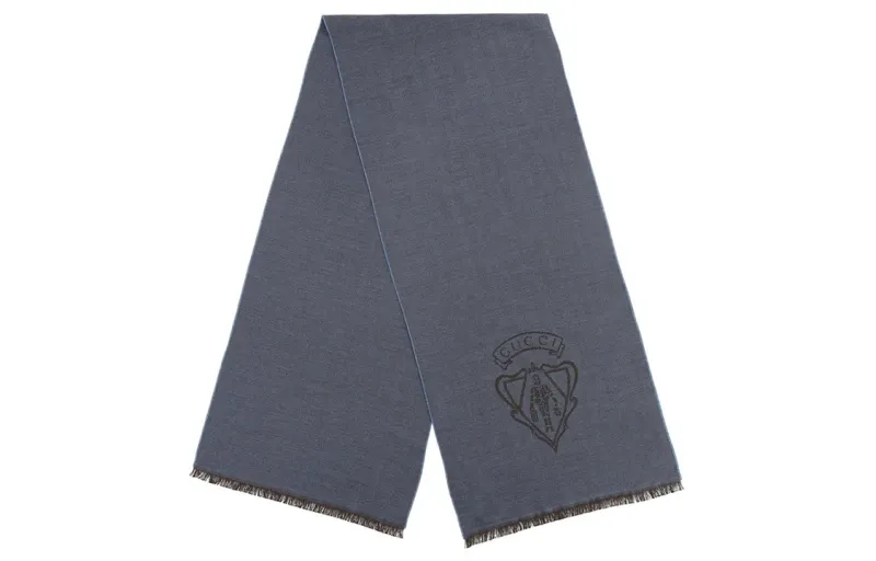 GUCCI Knit Scarves Unisex Blue