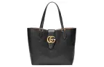 GUCCI Leather Tote Bag, Shopping Bag, Shoulder Bag, Handbag Small Women's Black