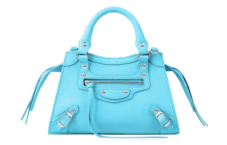 Balenciaga Neo Classic Cow Leather One Shoulder Handbag Mini Women's Blue