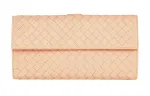 Bottega Veneta Sheepskin Wallet Regular Women's Light Pink