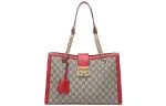GUCCI Padlock Canvas With Leather Tote Bag, Shopping Bag, Lock Bag, Crossbody Bag, Handbag, Shoulder Bag Women's