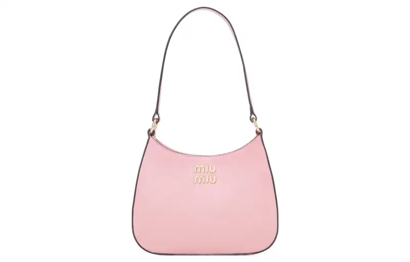 MIU MIU Sheepskin Shoulder Bag, Portable Crossbody Bag Women's Pink