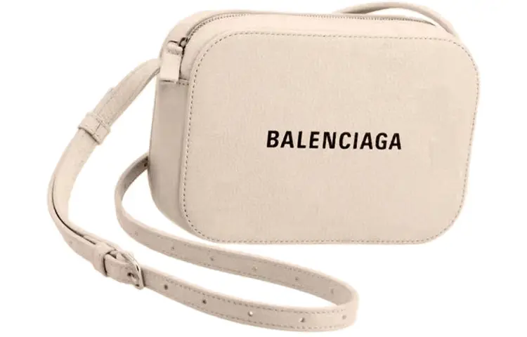 Balenciaga Leather Camera Bag, Shoulder Bag, Crossbody Bag Women's Beige