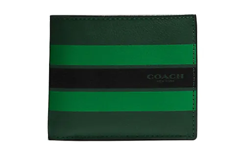 COACH 3 IN 1 Wallet Leather 3 in 1 Card Holder Wallet Regular Men's Army Green