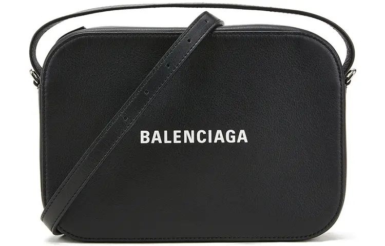 Balenciaga Grain Calfskin Camera Bag, Shoulder Bag, Crossbody Bag Large Men's Black