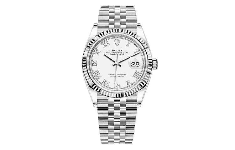 ROLEX Datejust Collection Automatic Mechanical Movement Unisex Watch 36mm White Dial