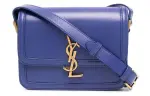 SAINT LAURENT SOLFERINO Leather Shoulder Bag, Crossbody Bag Small Women's Sapphire Blue