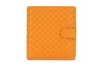 Bottega Veneta Leather Wallet Men's Orange