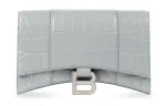 Balenciaga Hourglass Cow Leather Shoulder Bag, Crossbody Bag Women's Gray