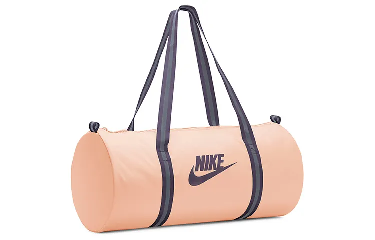 Nike Large Capacity Nylon Portable One Shoulder Crossbody Travel Gym Bag Unisex Light Orange