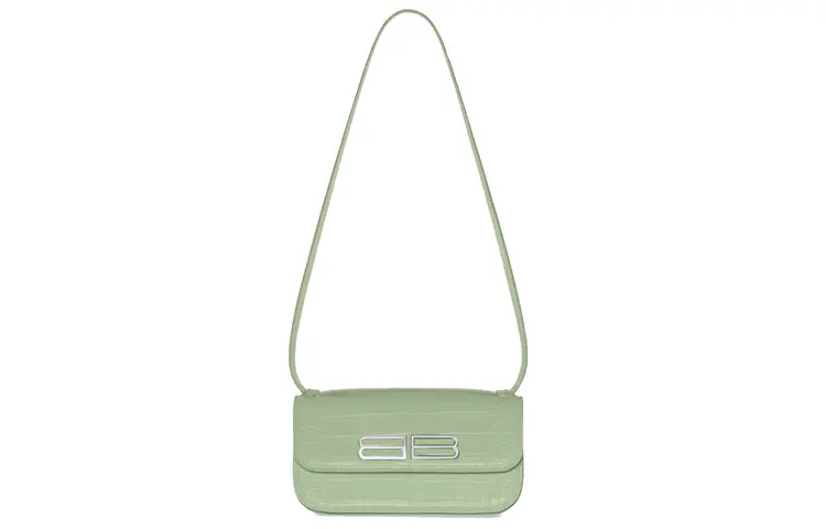 Balenciaga Gossip Cow Leather Portable Crossbody Bag, Shoulder Bag Women's Green