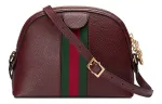 GUCCI Ophidia Leather Dome Bag, Shoulder Bag, Crossbody Bag Small Women's Burgundy