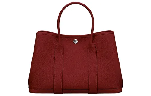 HERMES Hermès Garden Party 30 silver buckle Country cowhide handbag 30 women's 55 Rouge H Hermès red