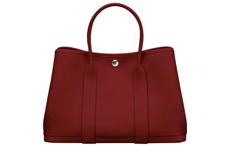 HERMES Hermès Garden Party 30 silver buckle Country cowhide handbag 30 women's 55 Rouge H Hermès red