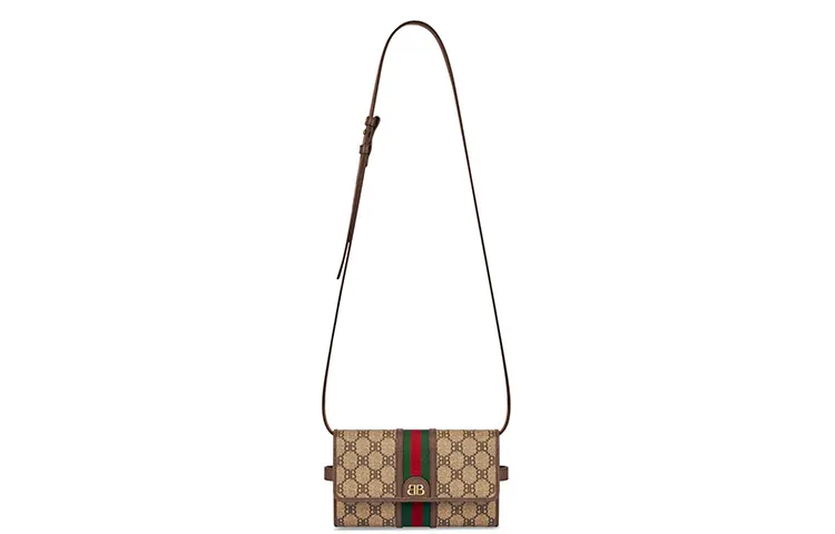 Balenciaga GUCCI Collaboration Canvas With Leather Clutch, Shoulder Bag, Crossbody Bag Mini Women's