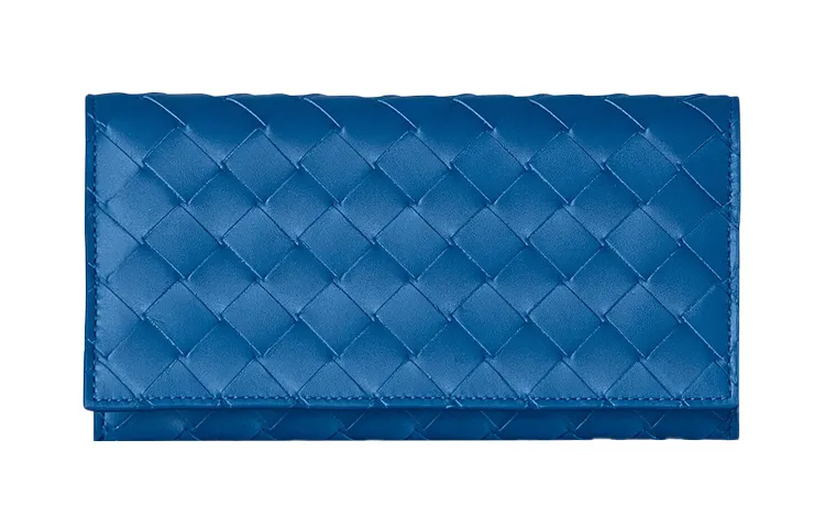 Bottega Veneta Cow Leather Wallet Men's Sapphire Blue