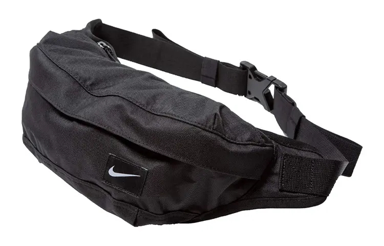 Nike Polyester One Shoulder Crossbody Sling Bag, Fanny Pack Regular Unisex Pure Black