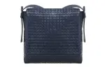 Bottega Veneta Calfskin Shoulder Bag, Crossbody Bag Men's Dark Blue
