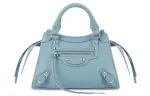 Balenciaga Neo Classic Cow Leather Handbag Mini Women's Blue