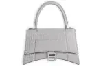 Balenciaga Hourglass Calfskin Hourglass Bag, Shoulder Bag, Crossbody Bag, Handbag Small Women's Gray