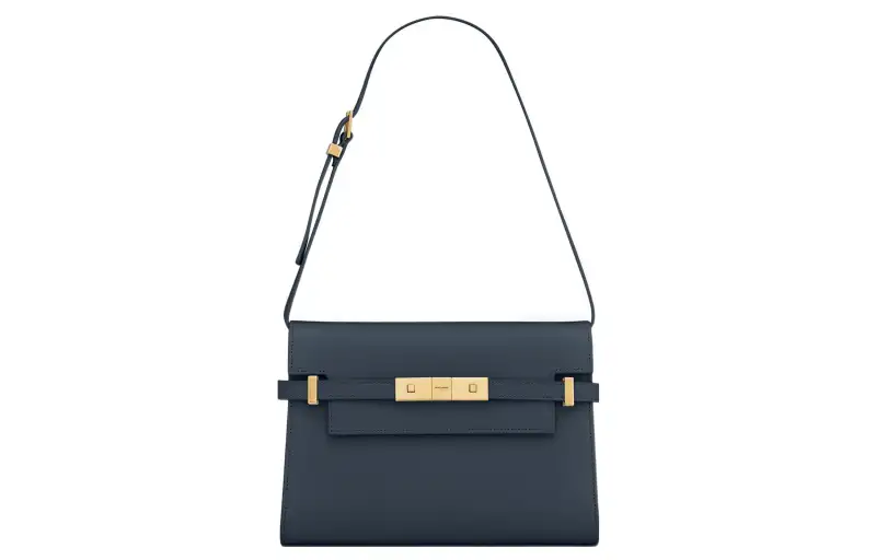 SAINT LAURENT Cow Leather Crossbody Bag, Shoulder Bag Women's Azure Blue