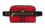 GUCCI Ophidia Patent Leather Binding Shoulder Bag, Crossbody Bag, Sling Bag, Fanny Pack Small Unisex Red & Black