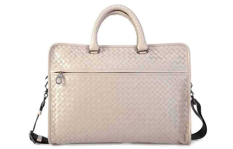 Bottega Veneta Cow Leather Crossbody Handbag Men's Gray