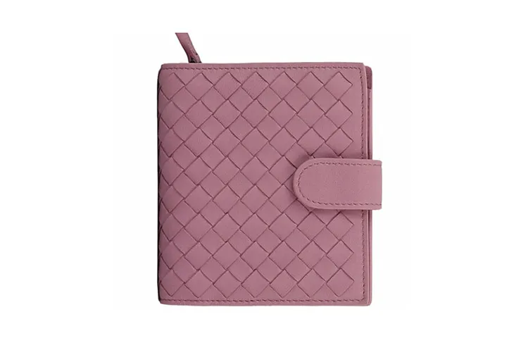 Bottega Veneta Cow Leather Wallet Women's Pink