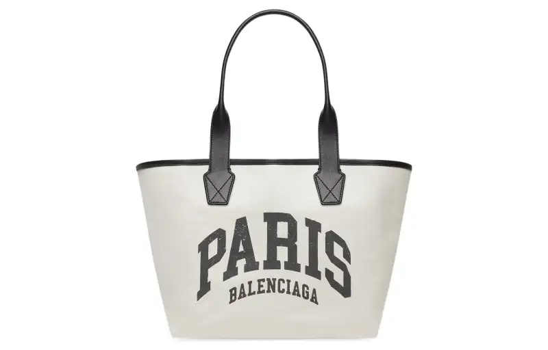 Balenciaga Cow Leather Tote Handbag Large Women's White