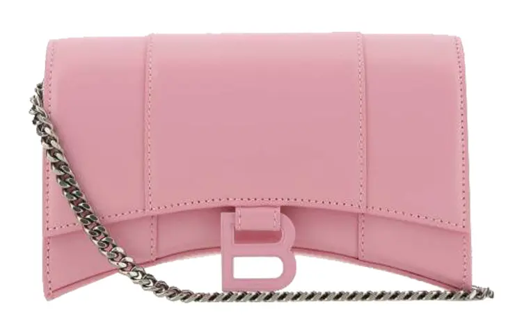 Balenciaga Smooth Cow Leather Crossbody Bag, Shoulder Bag Women's Pink