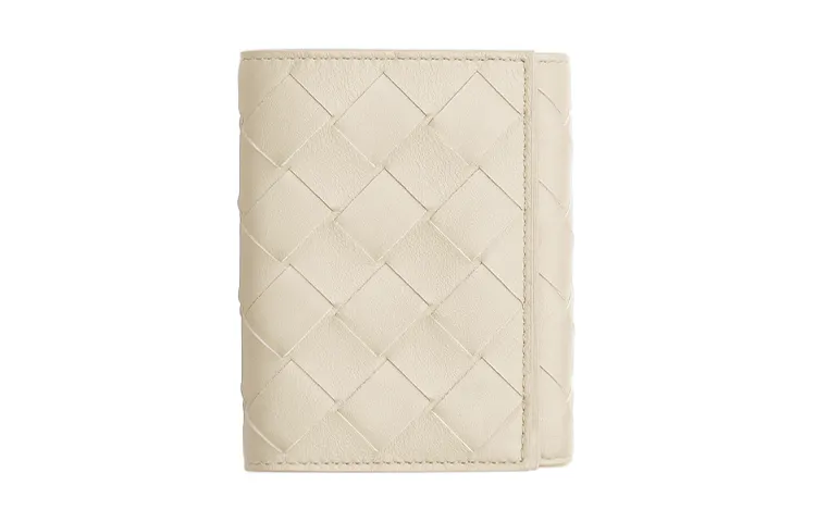 Bottega Veneta Cow Leather Wallet Men's Gypsum Fibrosum White
