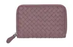 Bottega Veneta Leather Wallet Women's Pink Gray