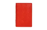 Bottega Veneta Woven Cow Leather Card Holder Men's Tomato Red