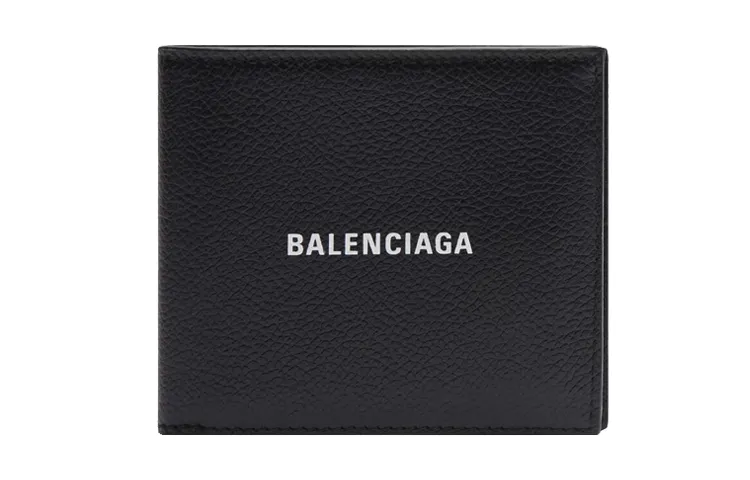 Balenciaga Cash Square Folded Coin Wallet Black/White