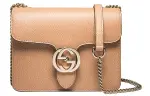 GUCCI Litchi Grain Leather Messenger Bag, Trunk Bag, Handbag, Crossbody Bag, Shoulder Bag Women's Yellow