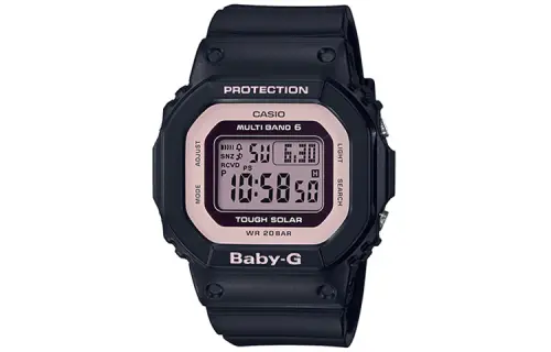 CASIO Casio, retro shockproof electronic quartz watch strap solar-powered, women's watch, black dial, quartz mechanism, Japanese and Korean