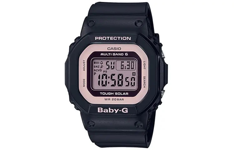 CASIO Casio, retro shockproof electronic quartz watch strap solar-powered, women's watch, black dial, quartz mechanism, Japanese and Korean