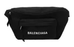 Balenciaga Nylon Fabric Fanny Pack Men's Black